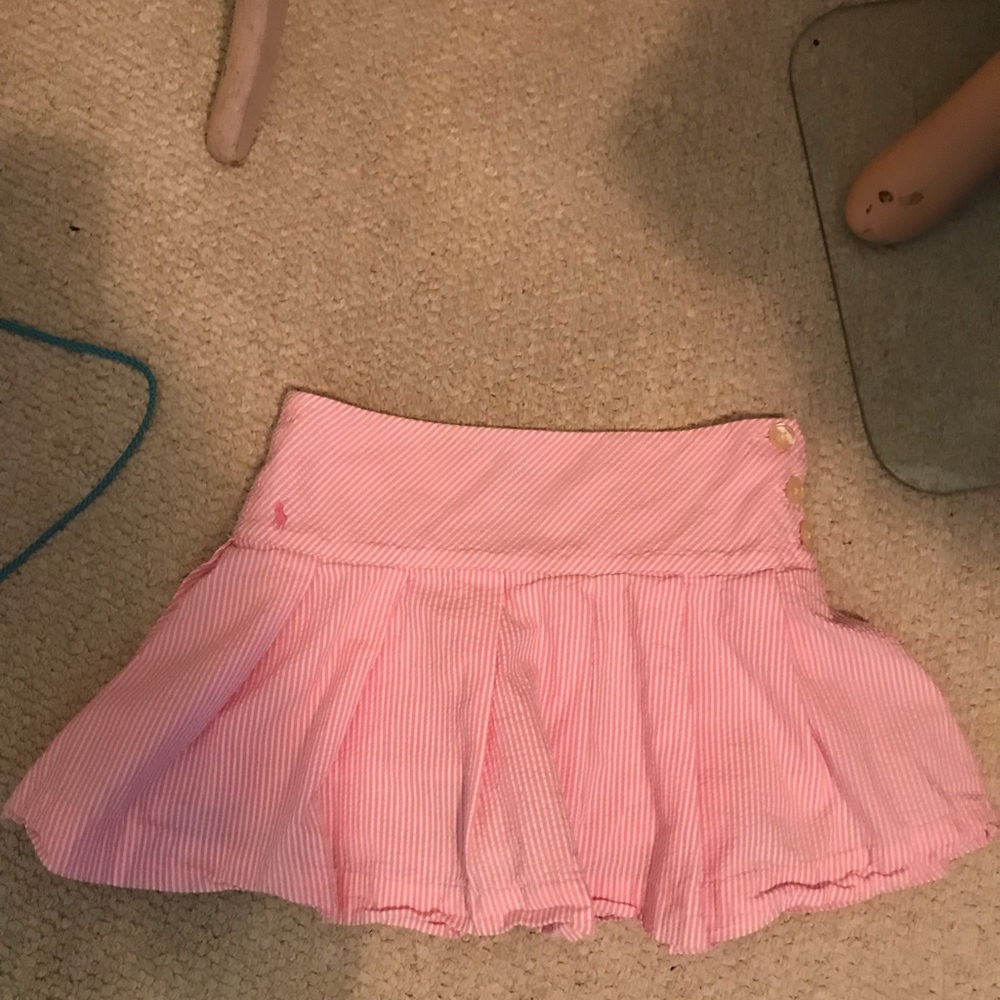 Ralph Lauren skirt size 14 pink seersucker worn one season $89